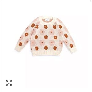 Tun tun Girls' Cotton Floral Jacquard Sweater -m
